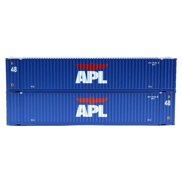 Jacksonville Terminal 48 ft. N Scale APL High Cube 3-42-3 Container Set - No.2 JTC485018